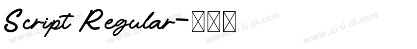 Script Regular字体转换